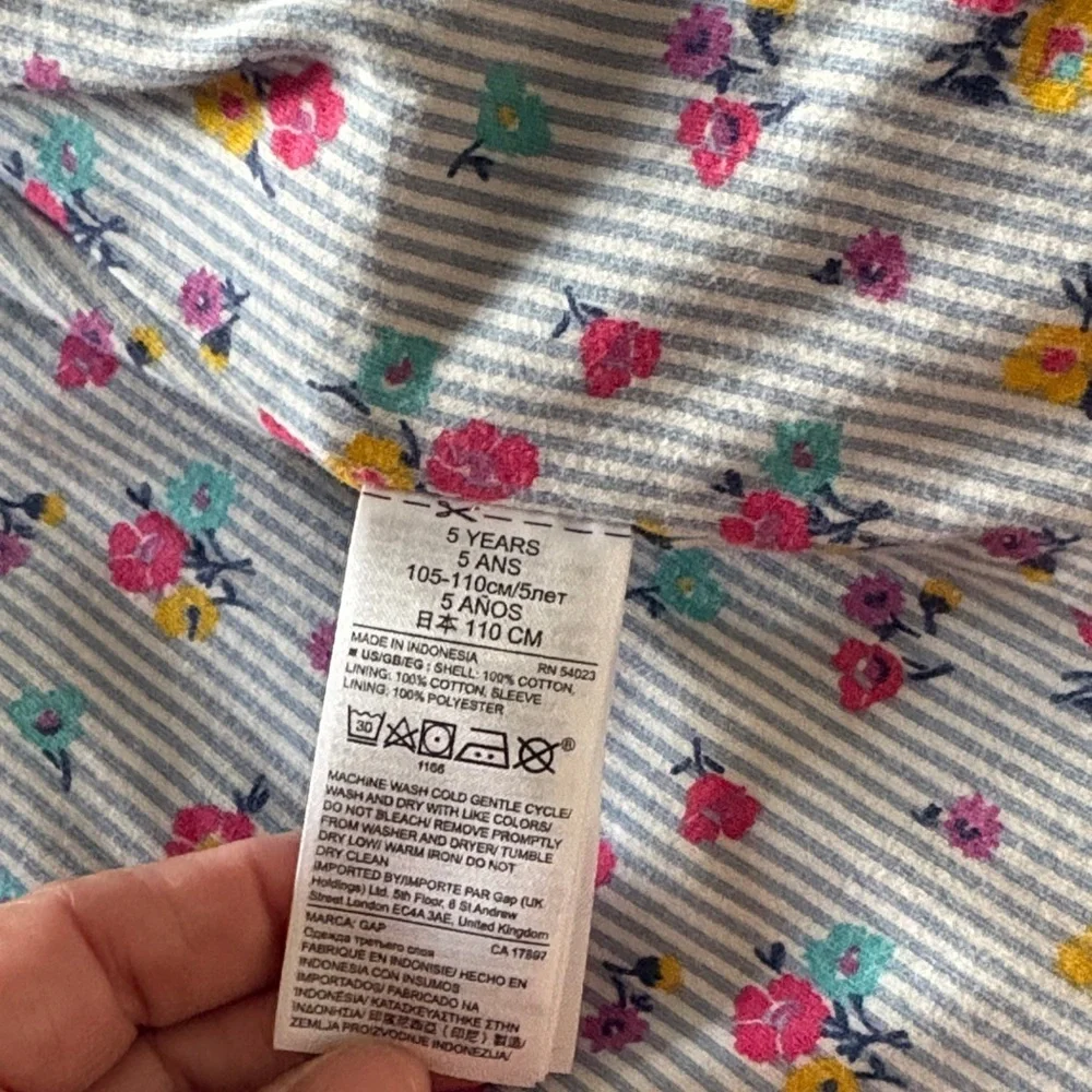 Baby Gap Girls Olive Green Hooded Jacket Gently Loved 5 Floral Lining
